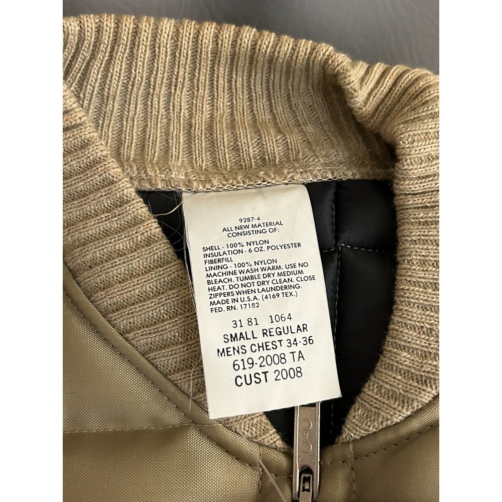 Vintage Dacron Hollofil 808 Tan Insulated Vest Size Small NOS NWT USA Made - Picture 10 of 12
